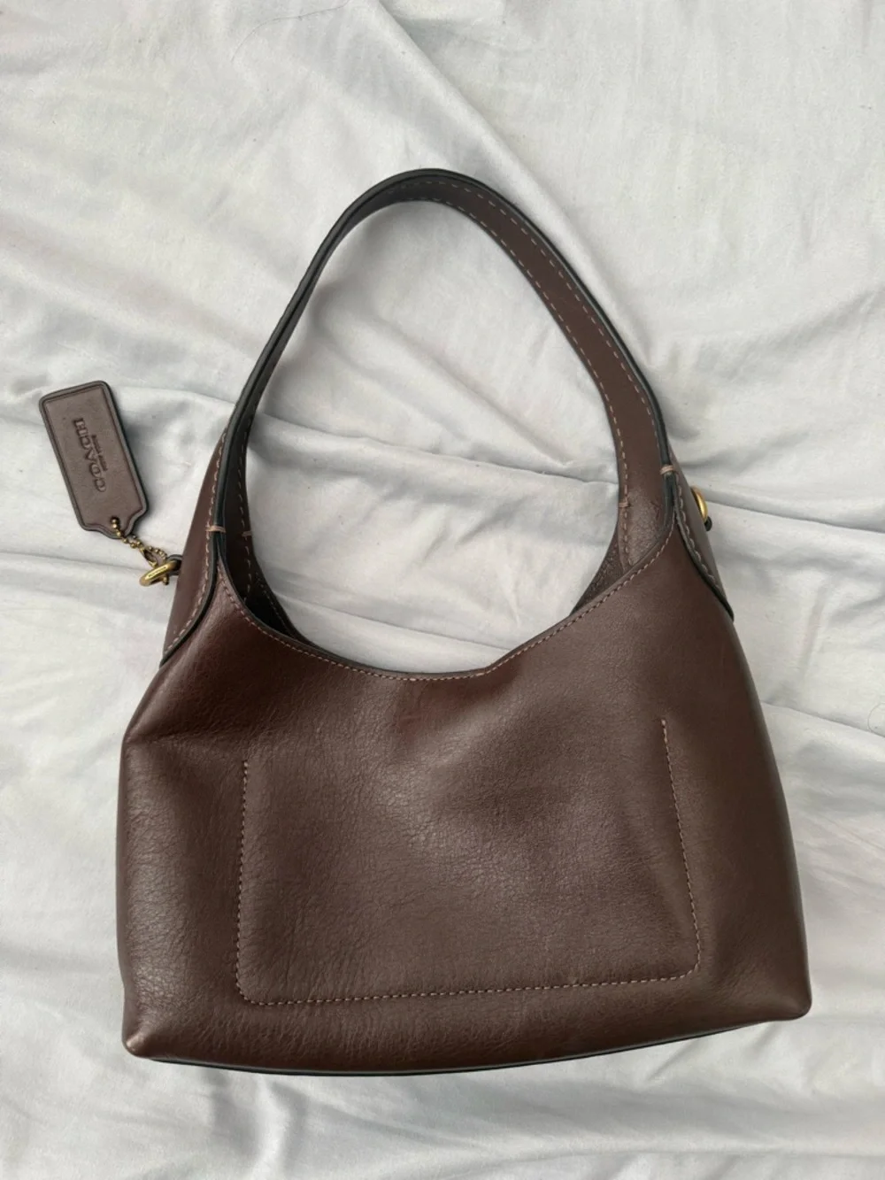 Coach Brooklyn 23 Brown Leather Shoulder Bag - Picture 2 of 8